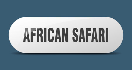 african safari button. sticker. banner. rounded glass sign