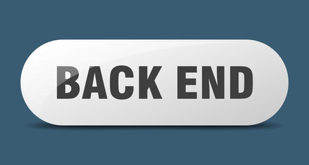 back end button. sticker. banner. rounded glass sign