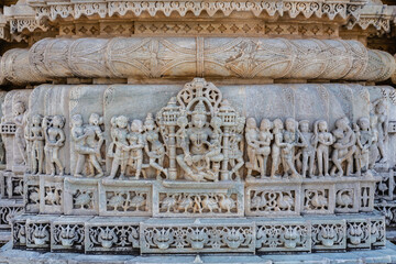 Ranakpur Jain Temple on Rajasthan province in India