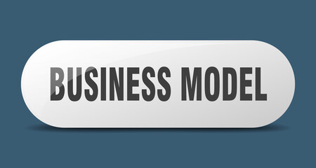 business model button. sticker. banner. rounded glass sign