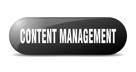content management button. sticker. banner. rounded glass sign