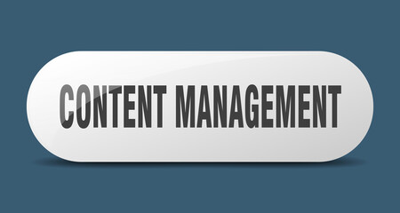 content management button. sticker. banner. rounded glass sign