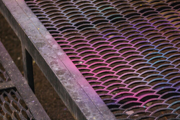 paint spray on the grill pattern  texture abstract design metal