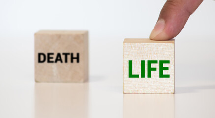 Word block with cigarette background