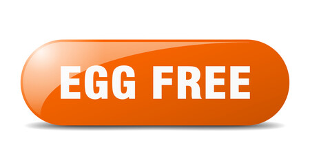 egg free button. sticker. banner. rounded glass sign