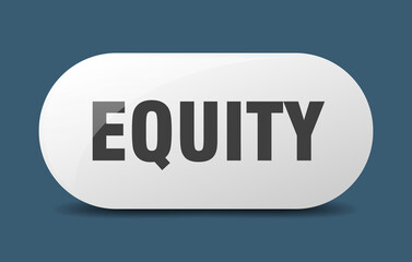 equity button. sticker. banner. rounded glass sign