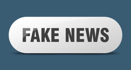 fake news button. sticker. banner. rounded glass sign