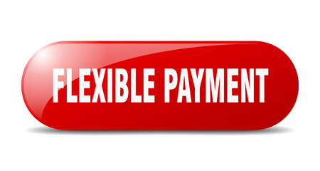 flexible payment button. sticker. banner. rounded glass sign