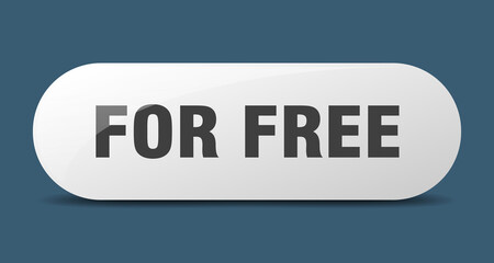 for free button. sticker. banner. rounded glass sign