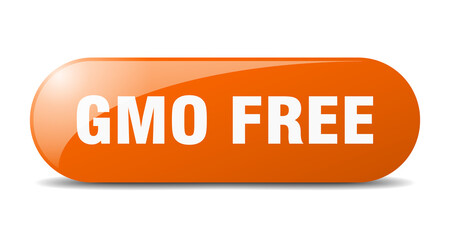 gmo free button. sticker. banner. rounded glass sign