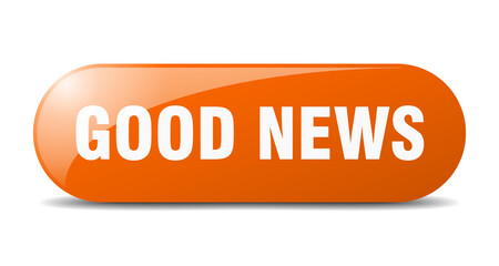 good news button. sticker. banner. rounded glass sign
