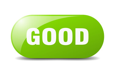 good button. sticker. banner. rounded glass sign