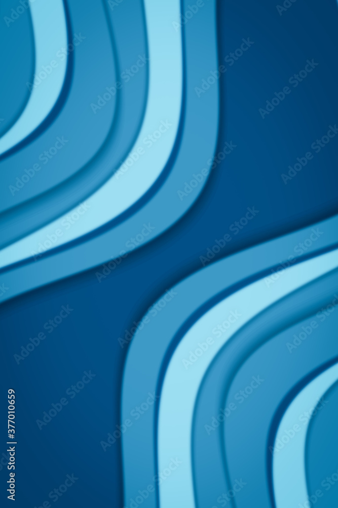 Poster wavy paper cut background. blur. abstract curved wave with blur effect for your design. illustration