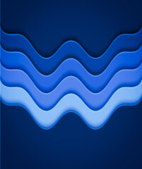 Wavy paper cut background. Blur. Abstract curved wave with blur effect for your design. Illustration with curves lines.