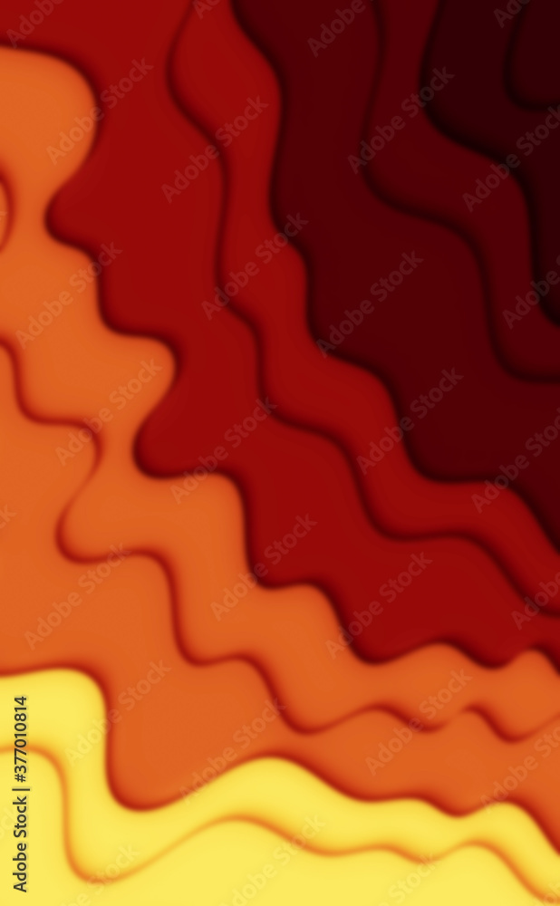 Poster wavy paper cut background. blur. abstract curved wave with blur effect for your design. illustration