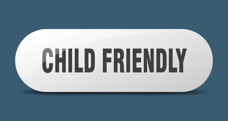 child friendly button. sticker. banner. rounded glass sign