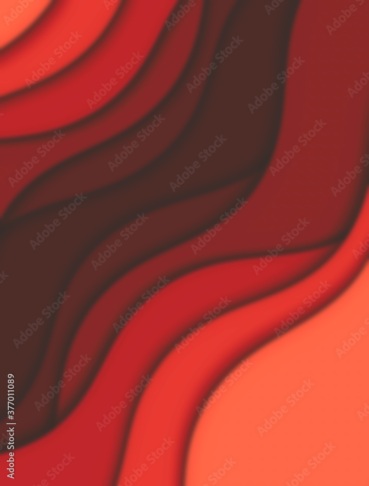 Poster wavy paper cut background. blur. abstract curved wave with blur effect for your design. illustration