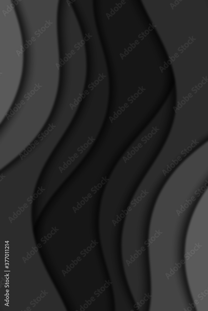 Poster wavy paper cut background. blur. abstract curved wave with blur effect for your design. illustration
