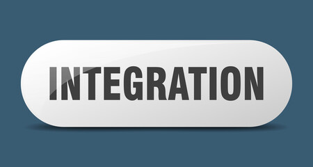 integration button. sticker. banner. rounded glass sign