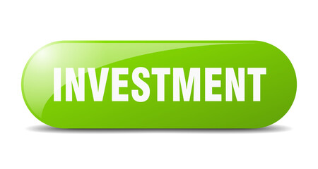 investment button. sticker. banner. rounded glass sign