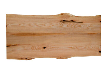 Natural wood table top plate, brown wood texture, dark wooden background.