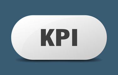 kpi button. sticker. banner. rounded glass sign