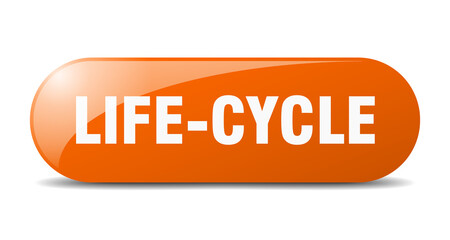 life-cycle button. sticker. banner. rounded glass sign