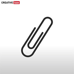 Paper clip icon vector eps 10