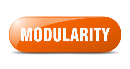 modularity button. sticker. banner. rounded glass sign