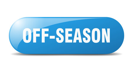 off-season button. sticker. banner. rounded glass sign