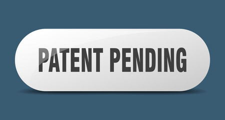 patent pending button. sticker. banner. rounded glass sign