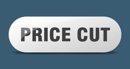 price cut button. sticker. banner. rounded glass sign