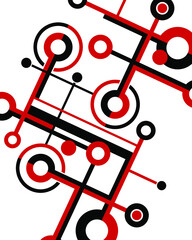 Simplicity color poster with abstract shapes. Abstract geometric design banner. 