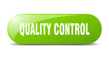 quality control button. sticker. banner. rounded glass sign