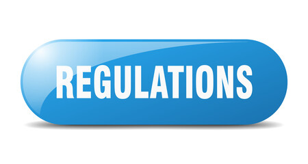 regulations button. sticker. banner. rounded glass sign