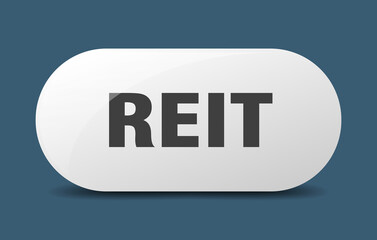 reit button. sticker. banner. rounded glass sign