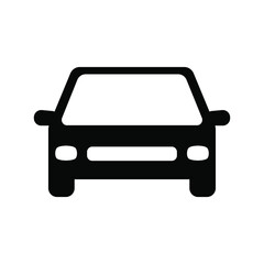 Vector car icon, car front sign.