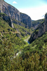 Beautiful landscapes of the mountains and canyon of the Verdon gorge, Provence-Alpes-Côte d'Azur region, Alpes de Haute Provence, France