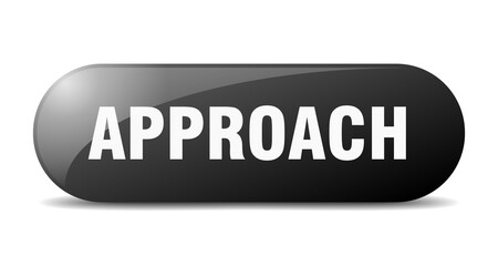 approach button. sticker. banner. rounded glass sign