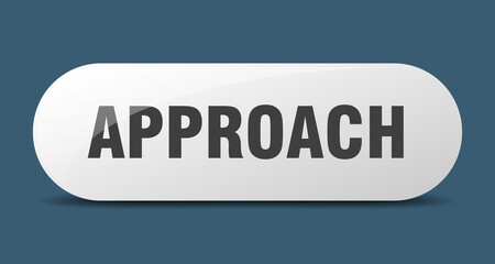 approach button. sticker. banner. rounded glass sign