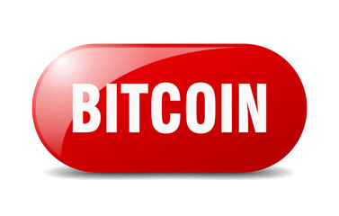 bitcoin button. sticker. banner. rounded glass sign