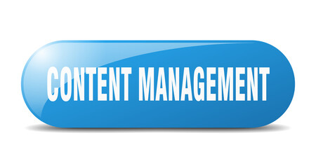 content management button. sticker. banner. rounded glass sign