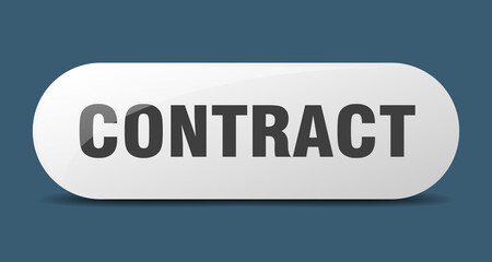 contract button. sticker. banner. rounded glass sign