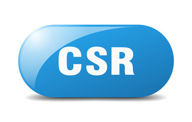 csr button. sticker. banner. rounded glass sign