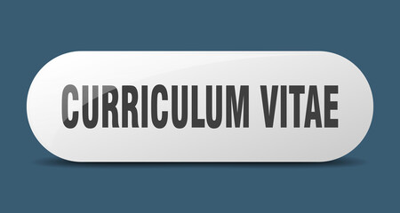 curriculum vitae button. sticker. banner. rounded glass sign