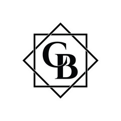 Letter CB luxury logo design vector