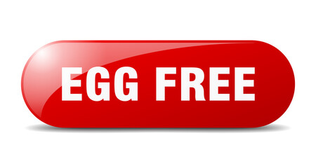 egg free button. sticker. banner. rounded glass sign