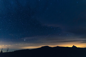 sunset in the mountains