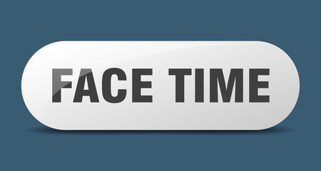 face time button. sticker. banner. rounded glass sign