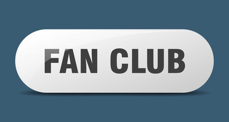 fan club button. sticker. banner. rounded glass sign